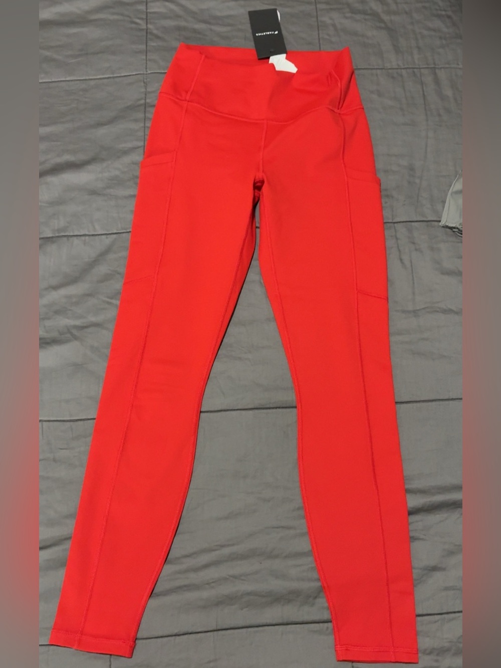 Fabletics Red Active Leggings with Side Pockets